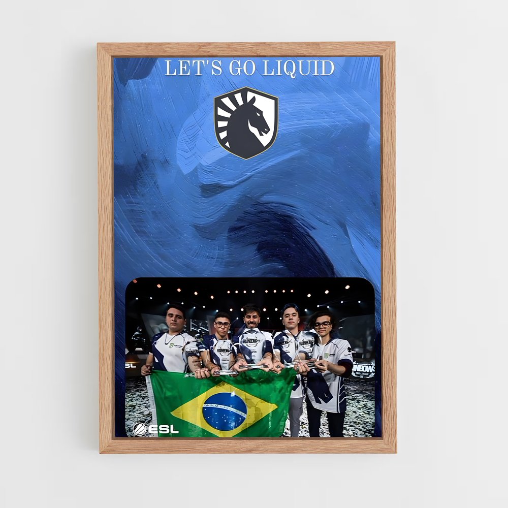 Poster Équipe Brésil – affiche Esports (vue 4)
